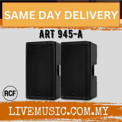 RCF ART 945-A Two-Way 15" 2100W Powered PA Speaker With Speaker Stand And Cable ( ART945A / 945A / ART )