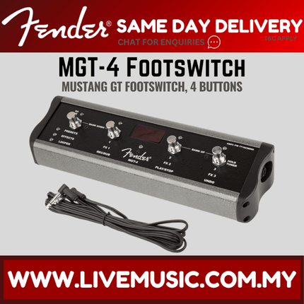 Fender MGT-4 Mustang GT Footswitch, 4 buttons (MGT4)