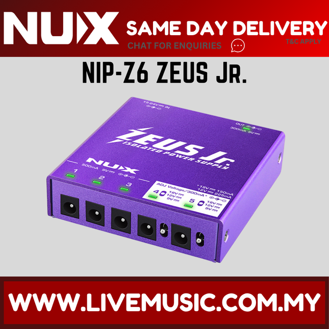 Nux Zeus Jr NIP-Z6 Junior Isolated Power Supply Guitar Effect Pedal ( NIP Z6 NIPZ6 )