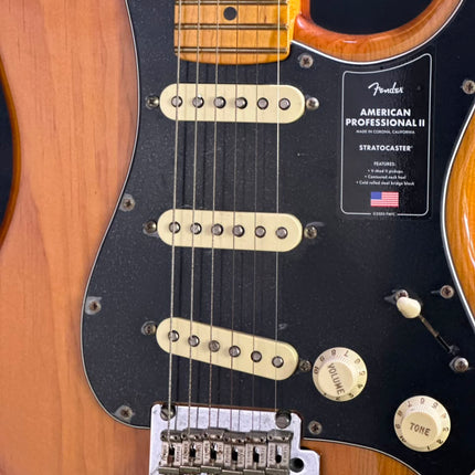 DISPLAY - Fender American Professional II Stratocaster Electric Guitar, Maple Fretboard - Roasted Pine