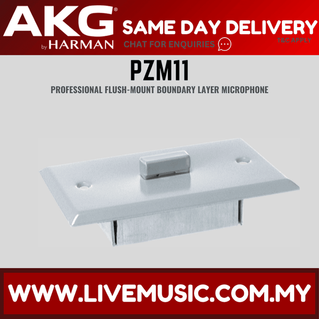 AKG PZM11 Flush-Mount Boundary Microphone (PZM-11 PZM 11)
