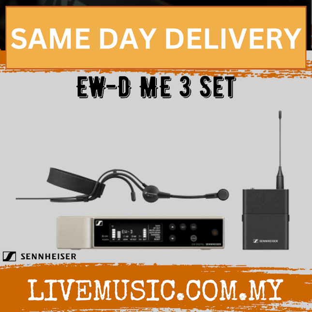 Sennheiser EW-D ME3 SET Digital Wireless Cardioid Headset Microphone System ( EWD ME3 SET )