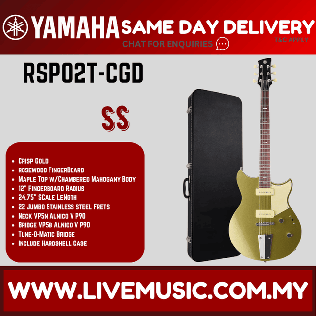 Yamaha Revstar Professional RSP02T Electric Guitar - Crisp Gold ( RSP-02T / RSP 02T )