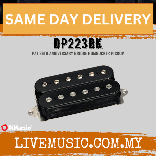 DiMarzio DP223BK PAF 36th Anniversary Bridge Humbucker Pickup - Black (DP223)