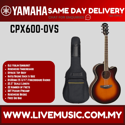 Yamaha CPX600 Medium Jumbo Cutaway Spruce Top Acoustic-Electric Guitar ( CPX-600/CPX 600 )
