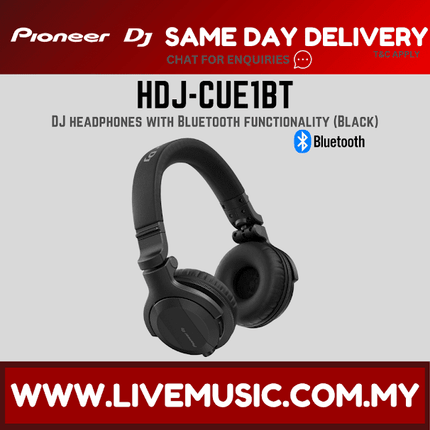 Pioneer DJ HDJ-CUE1 BT DJ Headphones with Bluetooth - Black/Red/White (HDJ CUE1 / HDJCUE1 BT)