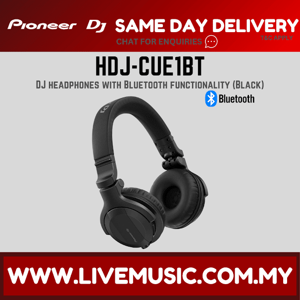 Pioneer DJ HDJ-CUE1 BT DJ Headphones with Bluetooth - Black/Red/White (HDJ CUE1 / HDJCUE1 BT)