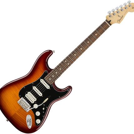 Fender Player HSS Plus Top Stratocaster Electric Guitar, Pau Ferro Fretboard - Tobacco Sunburst