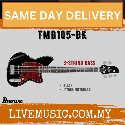 Ibanez TMB105-BK Talman Bass Standard Series 5 String Electric Bass, Black ( TMB105 BK / TMB105BK )