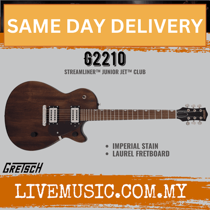 Gretsch G2210 Streamliner Junior Jet Club Electric Guitar, Laurel FB, Imperial Stain