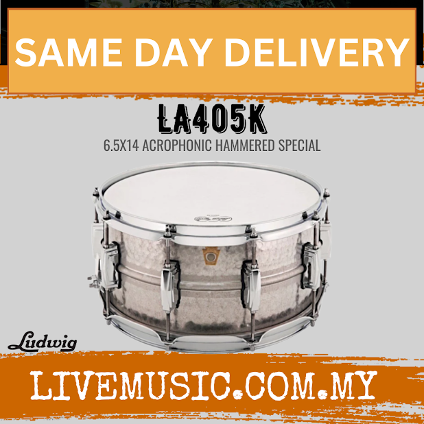 Ludwig LA405K 6.5x14inch Acrophonic Hammered Special Edition Snare Drum