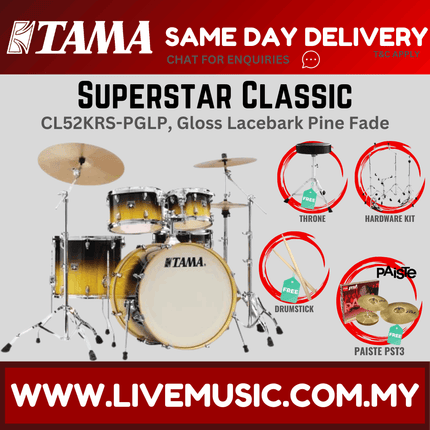 Tama Superstar Classic CL52KRS 5-Piece With PST3 Cymbal Set - ( CL-52KRS )