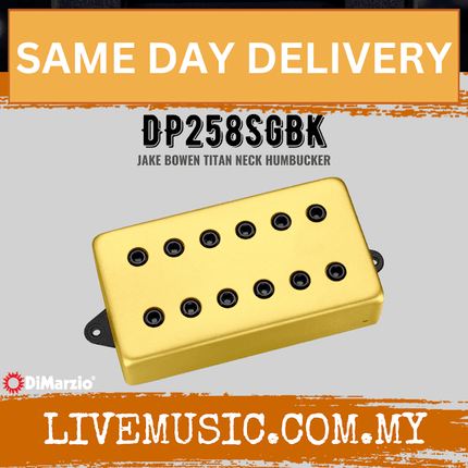 DiMarzio DP258SGBK Titan Neck Satin Gold - Black Pole (DP258SG+BK)