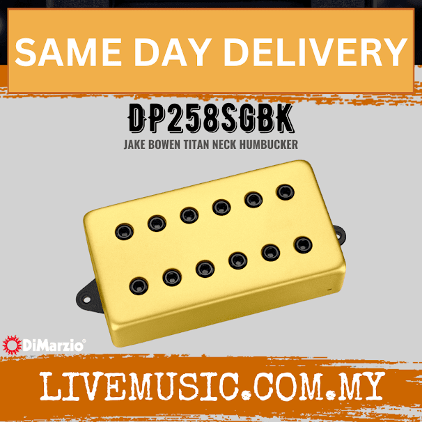 DiMarzio DP258SGBK Titan Neck Satin Gold - Black Pole (DP258SG+BK)