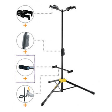Hercules GS422B PLUS Auto Grip System (AGS) Double Guitar Stand (GS422B)