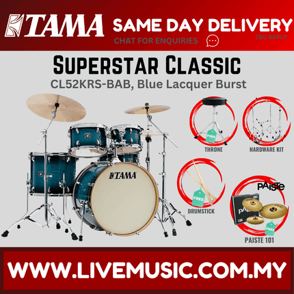 Tama Superstar Classic CL52KRS 5-Piece With Paiste101 Cymbal Set - ( CL-52KRS )