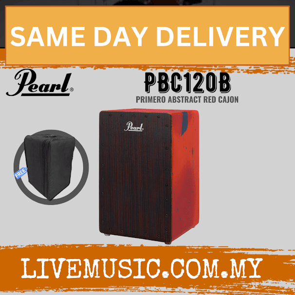 Pearl PBC120B Primero Cajon with Bag - Abstract Red (PBC-120B)
