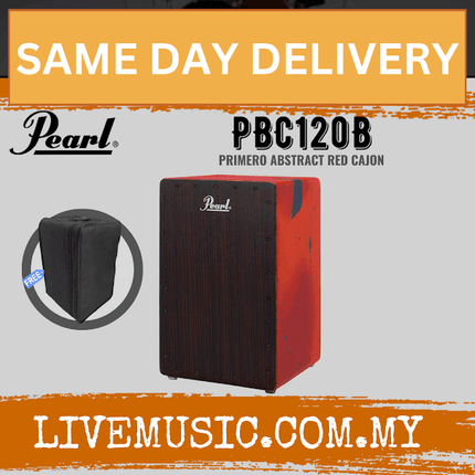 Pearl PBC120B Primero Cajon with Bag - Abstract Red (PBC-120B)