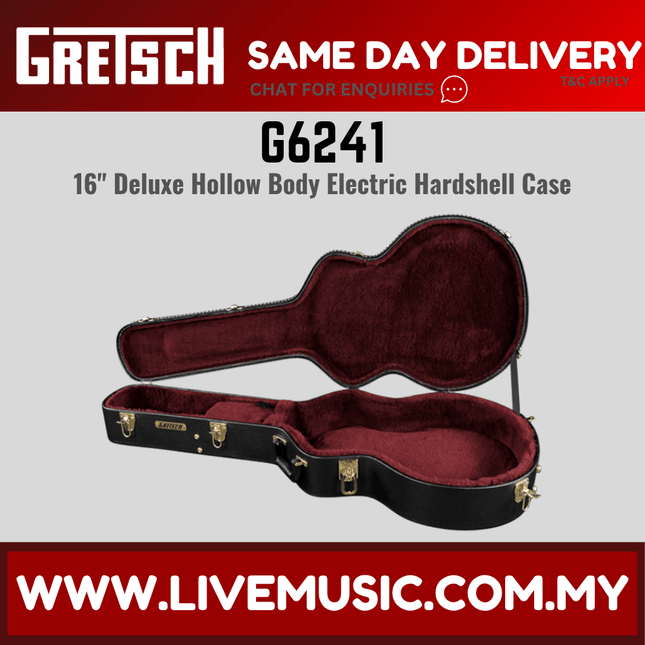 Gretsch G6241 Electric Guitar Hard Case, Black