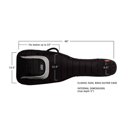 Mono Classic Dual Bass Guitar Case - Black (M80-2B-BLK)