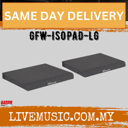 Gator Frameworks Studio Monitor Isolation Pads – Large ( GFW-ISOPAD-LG )