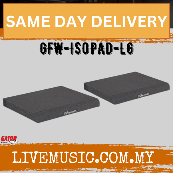 Gator Frameworks Studio Monitor Isolation Pads – Large ( GFW-ISOPAD-LG )