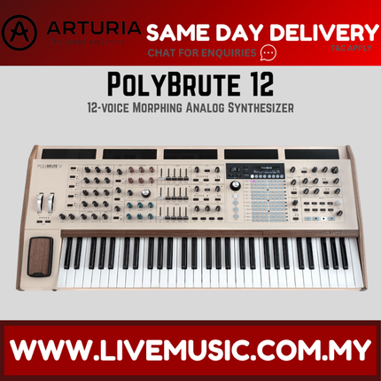 Arturia PolyBrute 12 Polyphonic 12-voice Morphing Analog Synthesizer