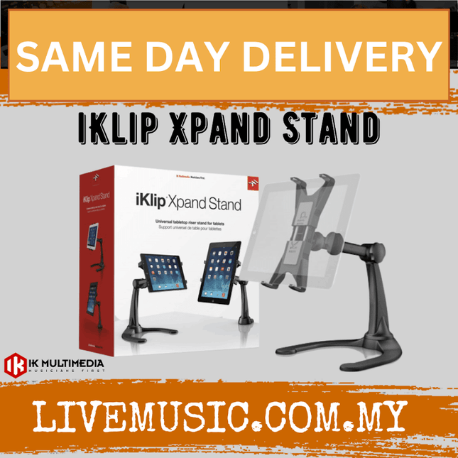 IK Multimedia iKlip Xpand - Universal mic stand support for iPad and tablets