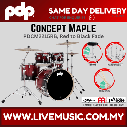 PDP By DW CM5 Concept Maple Shell Pack - 5-Piece Without Cymbal Set ( PDCM2215 )