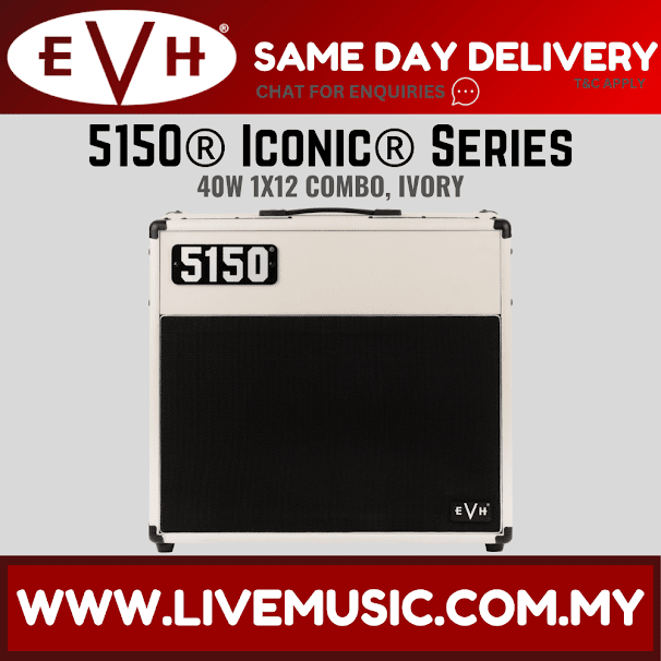 EVH 5150 Iconic 40W 1X12 Combo Guitar Amplifier - Ivory