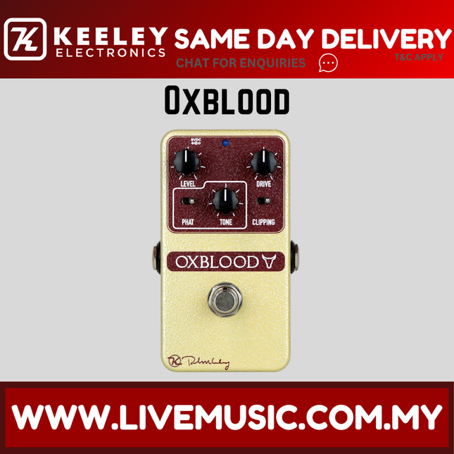 Keeley Oxblood Overdrive Guitar Effects Pedal