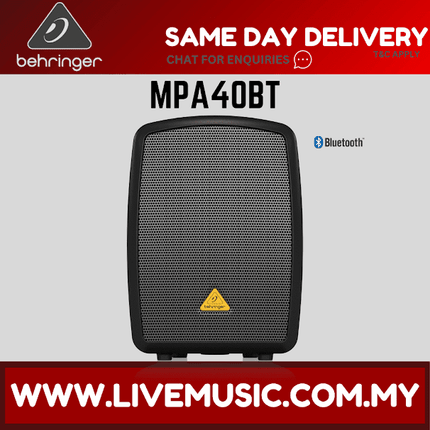 Behringer MPA40BT 40W Portable PA System ( MPA-40BT / MPA 40BT )