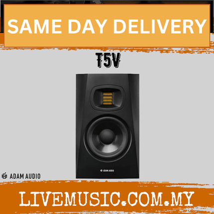 Adam Audio T5V - 5 inch Nearfield Monitor Speaker with Speaker Stand And Gator Isolation Pads - Pair