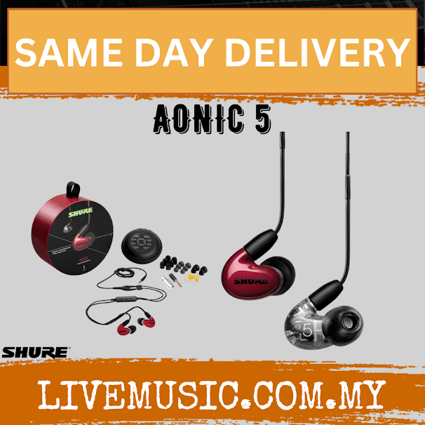 Shure AONIC 5 Sound Isolating Earphones - Red ( SE53BABK+UNI / AONIC5 )