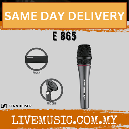 Sennheiser E 865 Handheld Condenser Microphone with FREE Mic Cable ( E865 / E-865 )