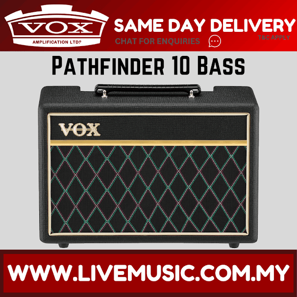 Vox Pathfinder 10 Bass - 10 watt Bass Guitar Combo Amplifier, Black (Pathfinder10/Pathfinder-10)