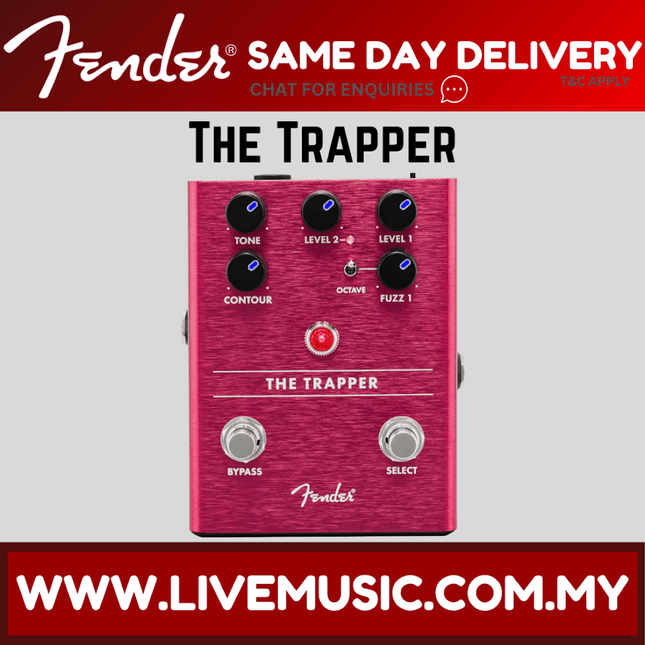 Fender The Trapper Dual Fuzz Guitar Effects Pedal