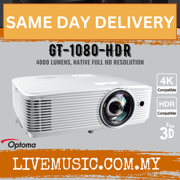 Optoma GT-1080-HDR Short Throw Projector ( GT 1080 HDR / GT1080HDR )