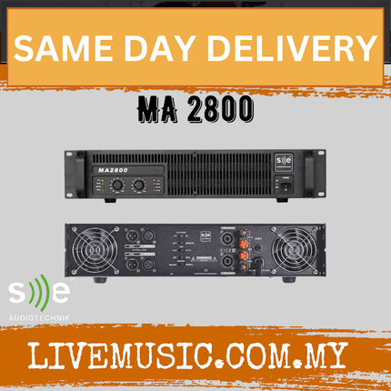 SE Audiotechnik MA 2800 Dual-Channel Pro Power Amplifier (MA-2800 MA2800)