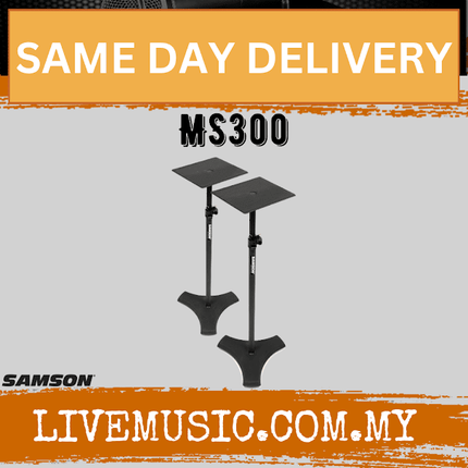 SAMSON MS300 STUDIO MONITOR STANDS - PAIR ( MS-300 / MS 300 )