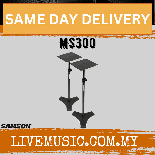 SAMSON MS300 STUDIO MONITOR STANDS - PAIR ( MS-300 / MS 300 )