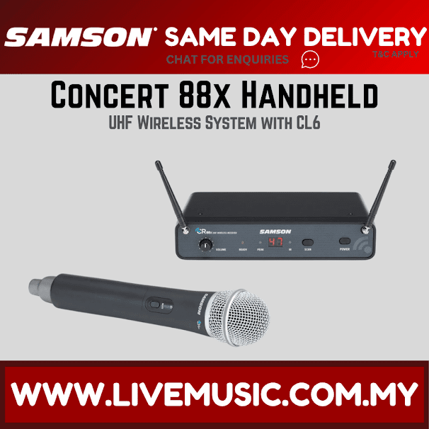Samson Concert 88x Handheld Wireless System With CL6 (Concert 88 X/Concert-88X)