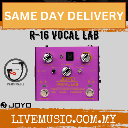 Joyo R-16 VOCAL LAB Vocal Reverb Effect Pedal, Vocal Effect With 9 Vocal Harmony Effects ( R16 / R 16 )