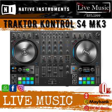 Native Instruments Traktor Kontrol S4 MK3 USB DJ Control Surface (S-4/S 4)