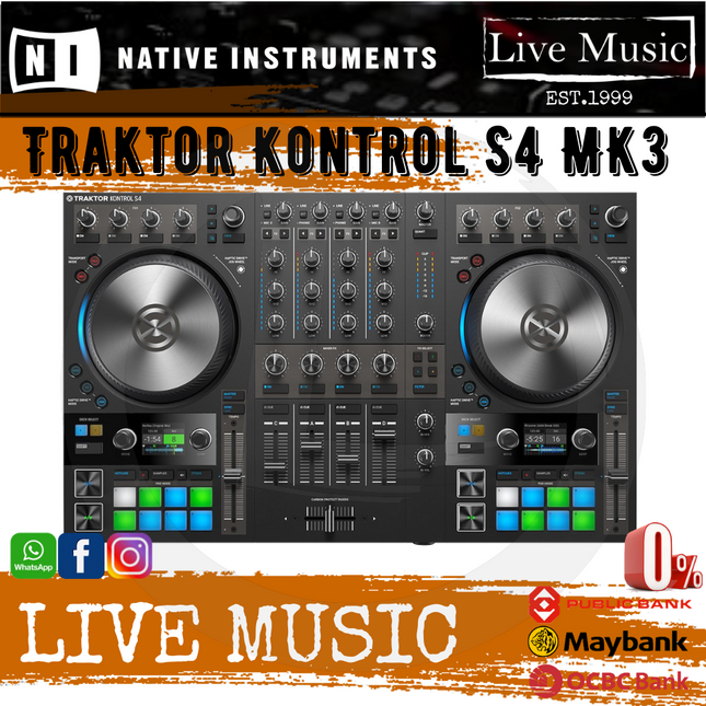 Native Instruments Traktor Kontrol S4 MK3 USB DJ Control Surface (S-4/S 4)