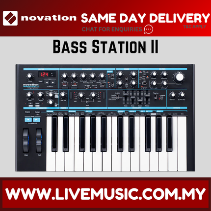 Novation Bass Station II - Classic Analogue Bass Synthesizer w/ Digital Control And USB Interface
