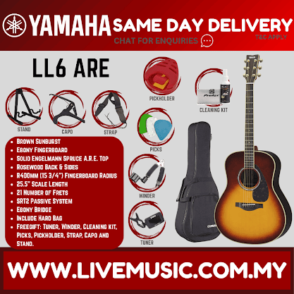 Yamaha LL6 ARE Original Jumbo Acoustic-Electric Guitar - ( LL6-ARE )