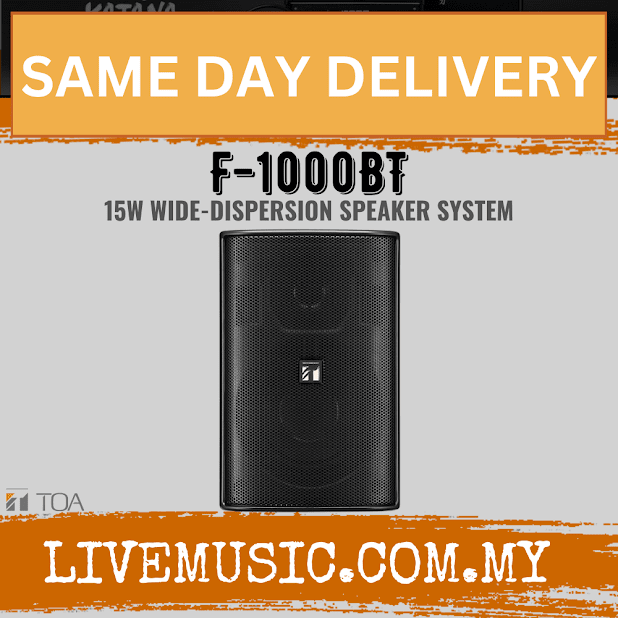 TOA Wide-Dispersion Box Speakers F-1000BT 15W Wide-dispersion Speaker System ( F1000BT / F 1000BT )