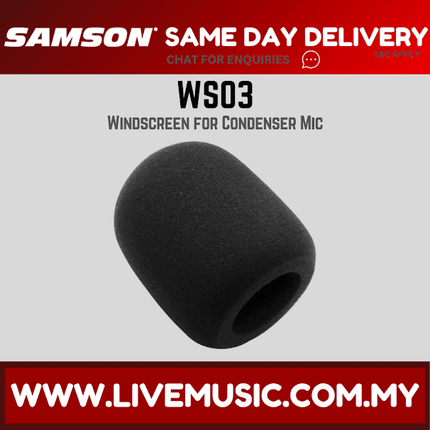 Samson WS03 Condenser Windscreen For C01,C03 & CL7 Condenser Microphone (WS 03/WS-03)