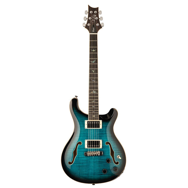 PRS SE Hollowbody II Piezo Electric Guitar with Case - Peacock Blue Smokeburst